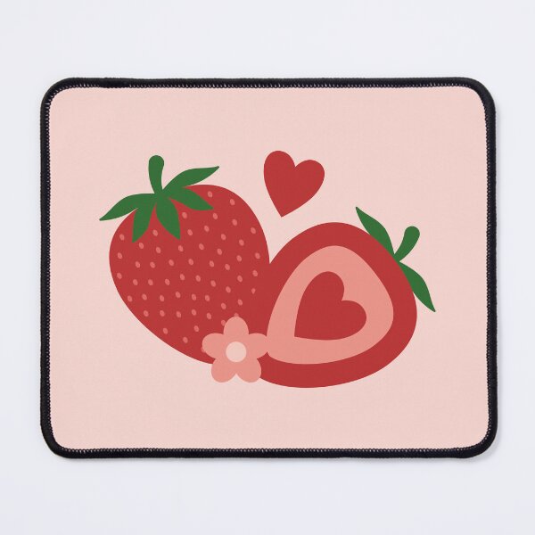 Item preview, Strawberry Lovers Floral Pattern on Pastel Pink Background designed and sold by Creative Wolf Design.