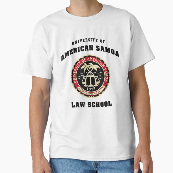 Vista previa del artículo con la obra «Universidad de Samoa Americana - Facultad de Derecho - Better Call Saul Oficial», diseñado y vendido por GOIG.