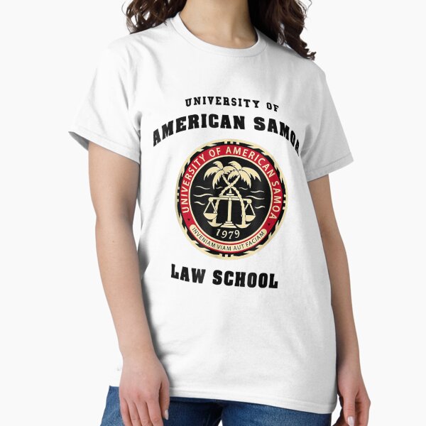 Vista previa del artículo con la obra «Universidad de Samoa Americana - Facultad de Derecho - Better Call Saul Oficial», diseñado y vendido por GOIG.