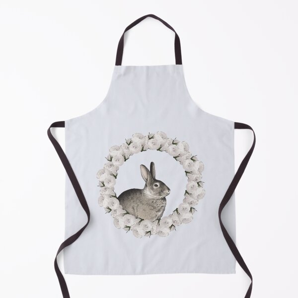 Item preview, White Rose Wreath Rabbit V1 Blue designed and sold by PressedOak.