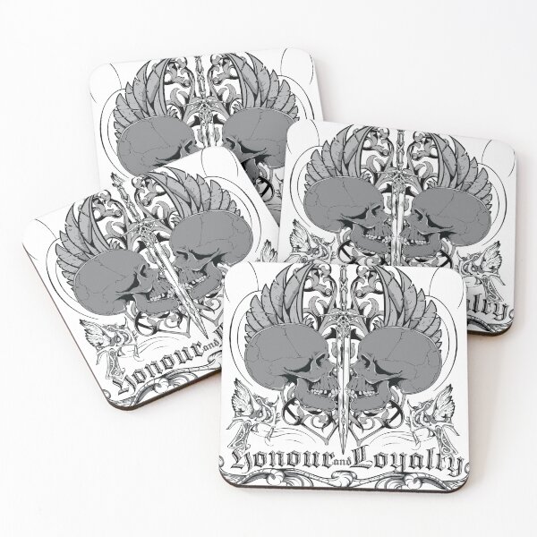 Item preview, Honour and loyalty skulls with sword designed and sold by senpaibunny.