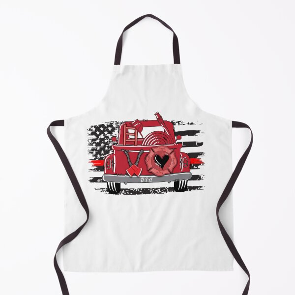 Item preview, FIRE FIGHTER TRUCK AMERICAN FLAG designed and sold by OverbeeDesigns.
