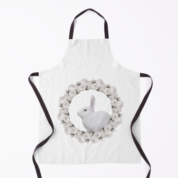 Item preview, White Rose Wreath Rabbit V2 designed and sold by PressedOak.