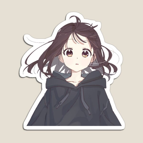 Menhera chan peeker - Peeking anime girl Magnet for Sale by giftycat