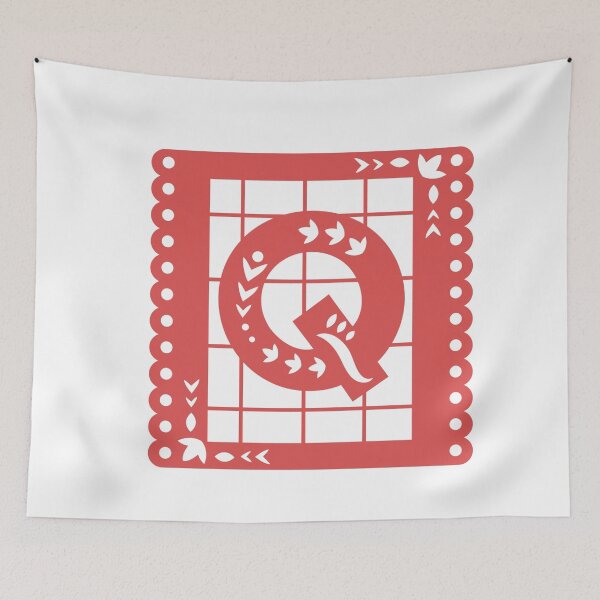 Item preview, Art Nouveau Letter Q, Papel Picado, Ornamental Letter Q, Mexican Art designed and sold by PROMEN Creativity.