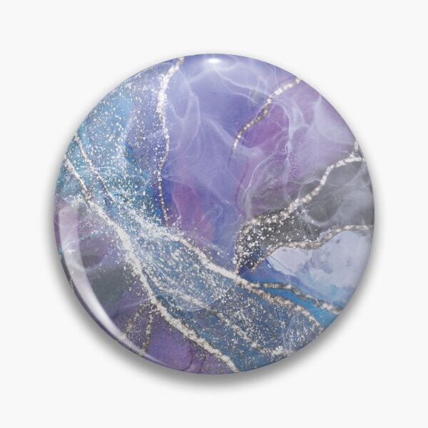 Item preview, Abstract glittery rivers in blue, mauve, silver  designed and sold by Richa Maurya.