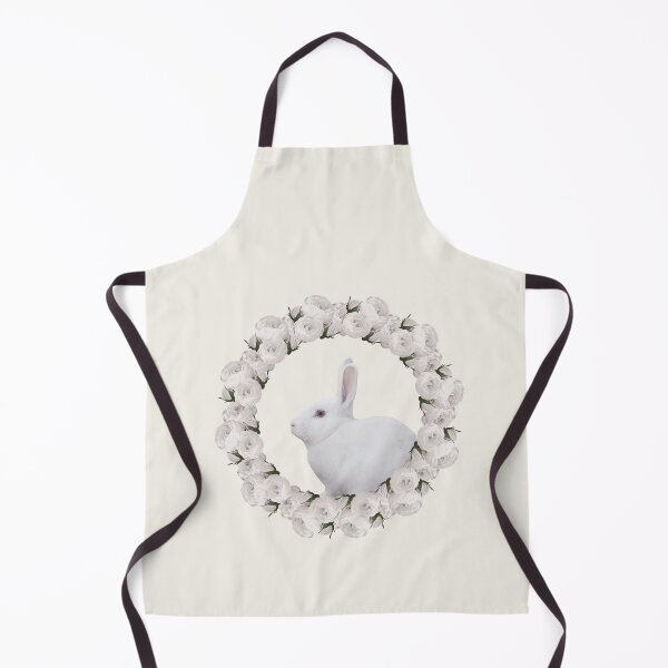 Item preview, White Rose Wreath Rabbit V2 Yellow designed and sold by PressedOak.