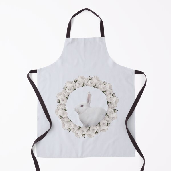 Item preview, White Rose Wreath Rabbit V2 Blue designed and sold by PressedOak.
