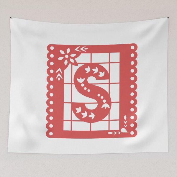 Item preview, Art Nouveau Letter S, Papel Picado, Ornamental Letter S, Mexican Art designed and sold by PROMEN Creativity.