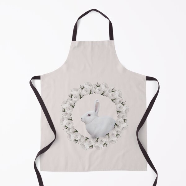 Item preview, White Rose Wreath Rabbit V2 Pink designed and sold by PressedOak.