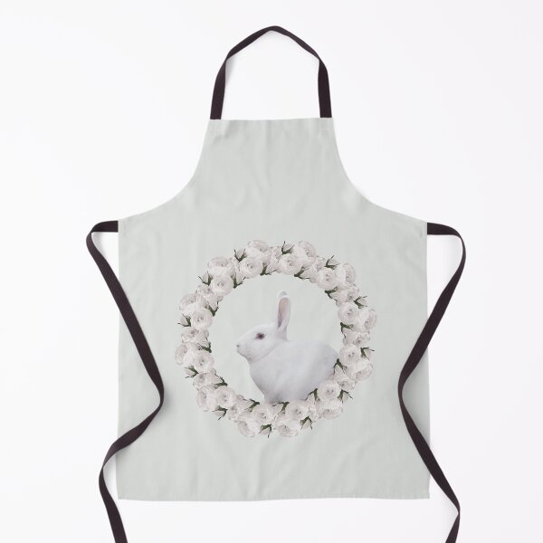 Item preview, White Rose Wreath Rabbit V2 Green designed and sold by PressedOak.