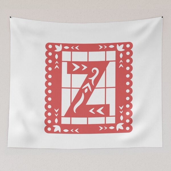 Item preview, Art Nouveau Letter Z, Papel Picado, Ornamental Letter Z, Mexican Art designed and sold by PROMEN Creativity.