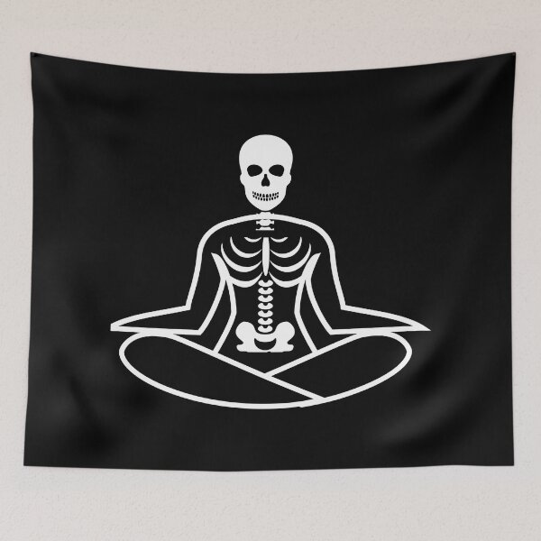 Item preview, Yoga meditating skeleton, Yoga lover designed and sold by The Love Quill.