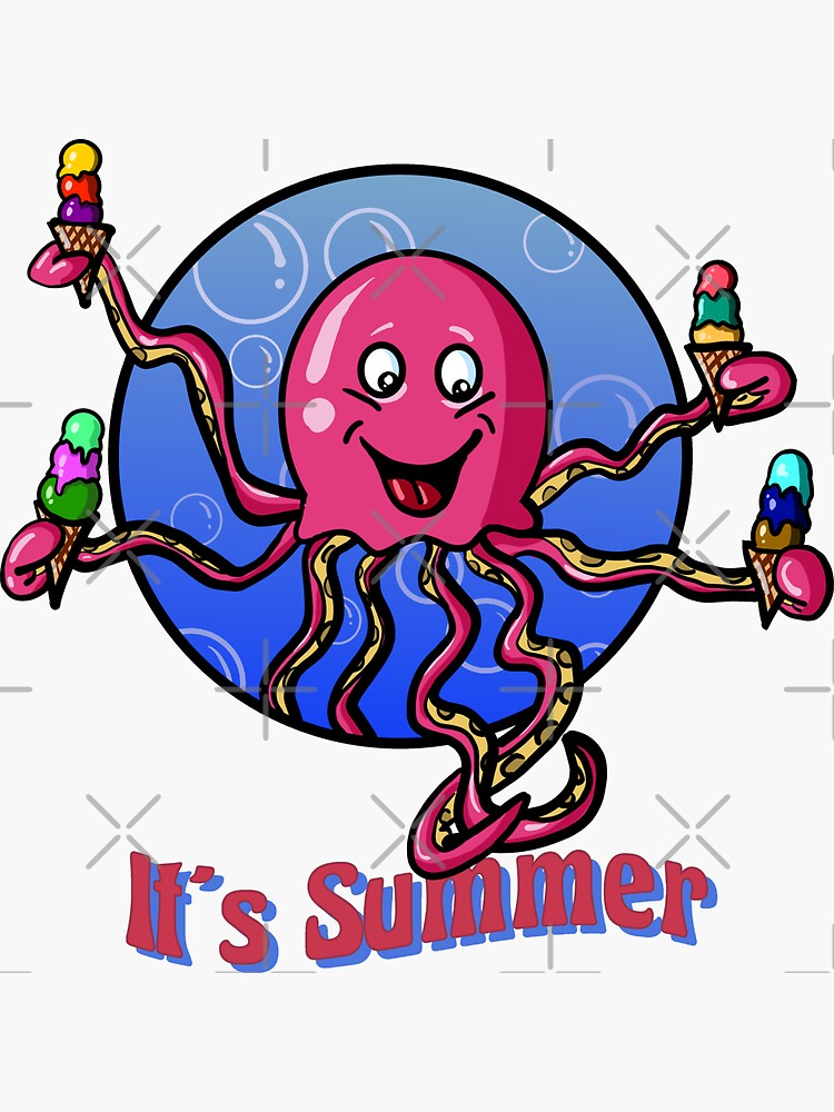 Thumbnail 3 von 3, Sticker, It´s Summer designt und verkauft von Kobeko.