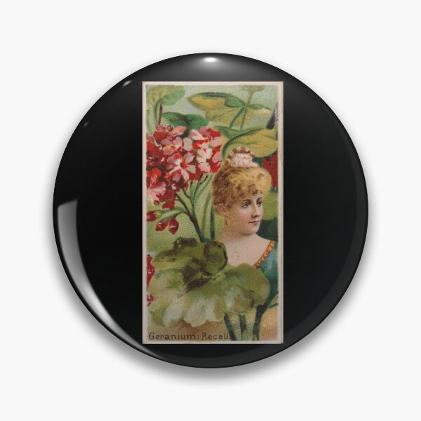 Item preview, Geranium: Recall, 1892 | Language of Flowers Trading Card N75 designed and sold by CurrantJam.