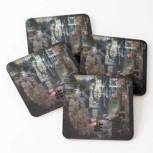Item preview, Downtown in muted colors with abstract elements designed and sold by rolffimages.