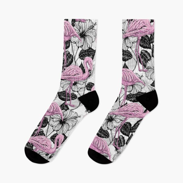 Artikelvorschau, Flamingos und Hibiskusblüten entworfen und verkauft von Katerina Mitkova Kirilova.