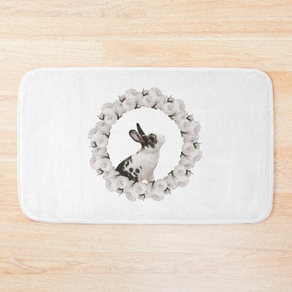 Item preview, White Rose Wreath Rabbit V4 designed and sold by PressedOak.