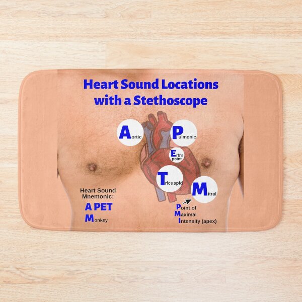 Item preview, Heart Sound Locations with a Stethoscope designed and sold by Caregiverology.