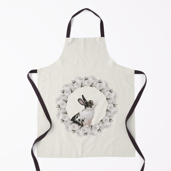 Item preview, White Rose Wreath Rabbit V4 Yellow designed and sold by PressedOak.
