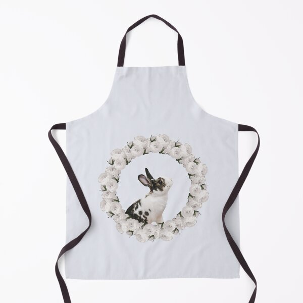 Item preview, White Rose Wreath Rabbit V4 Blue designed and sold by PressedOak.