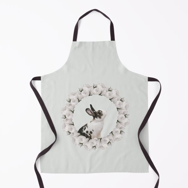 Item preview, White Rose Wreath Rabbit V4 Green designed and sold by PressedOak.