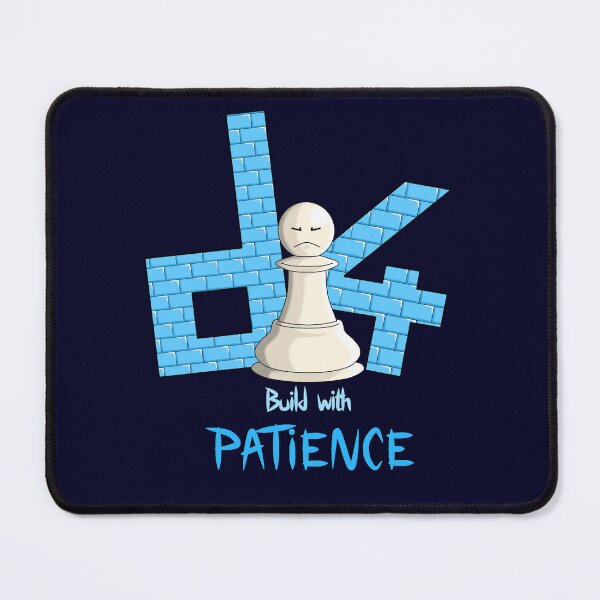 Aperçu de l'œuvre Echecs Ouverture d4 Construire avec Patience créée et vendue par BadassChess.