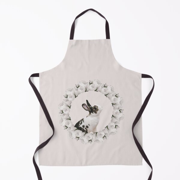 Item preview, White Rose Wreath Rabbit V4 Pink designed and sold by PressedOak.