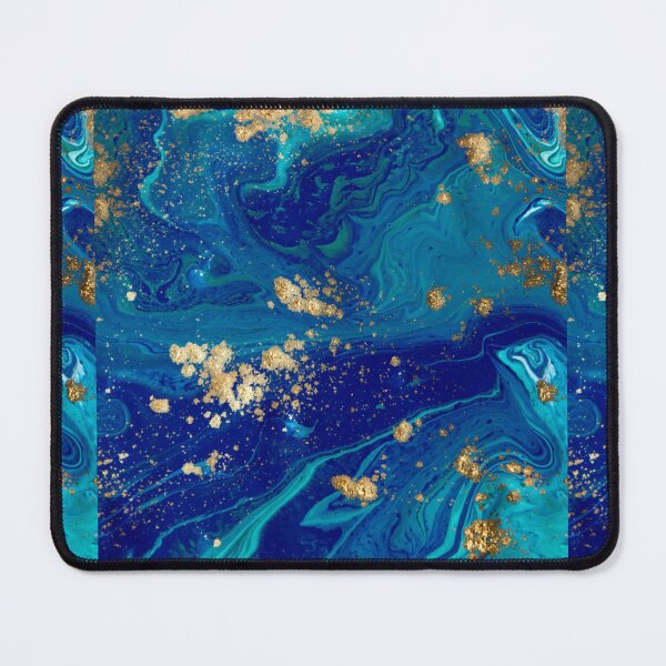 Item preview, Navy Blue & Gold Liquid Marble  designed and sold by newburyboutique.