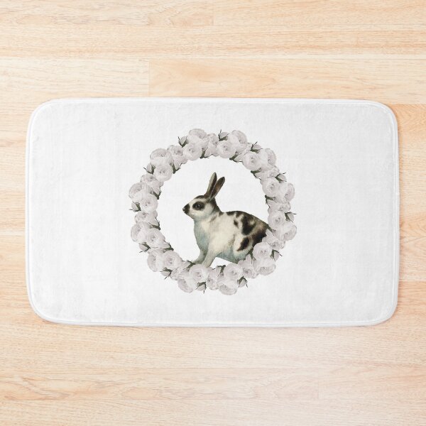 Item preview, White Rose Wreath Rabbit V5 designed and sold by PressedOak.