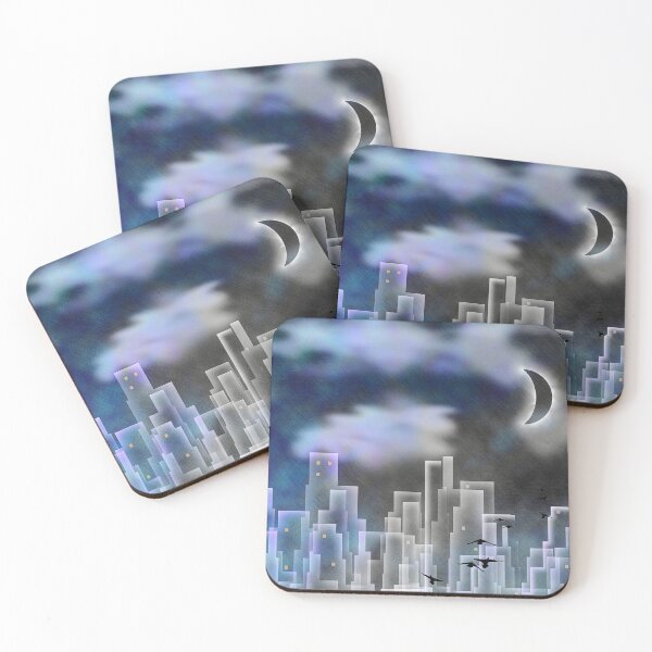 Item preview, Night city silhouettes designed and sold by rolffimages.