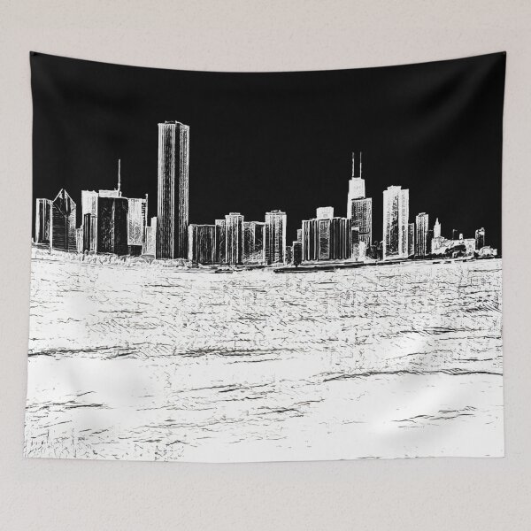 Artikelvorschau, Blick Richtung Downtown Chicago High Contrast entworfen und verkauft von Kellice.
