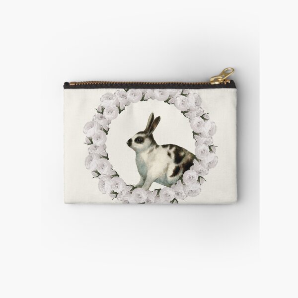 Item preview, White Rose Wreath Rabbit V5 Yellow designed and sold by PressedOak.