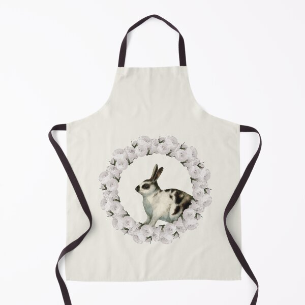 Item preview, White Rose Wreath Rabbit V5 Yellow designed and sold by PressedOak.