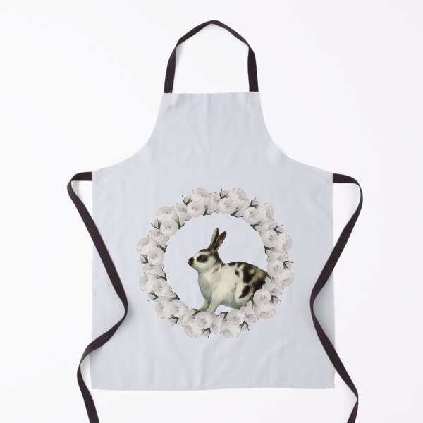 Item preview, White Rose Wreath Rabbit V5 Blue designed and sold by PressedOak.