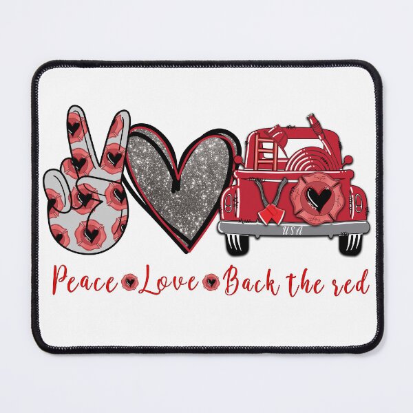 Item preview, PEACE, LOVE, BACK THE RED designed and sold by OverbeeDesigns.