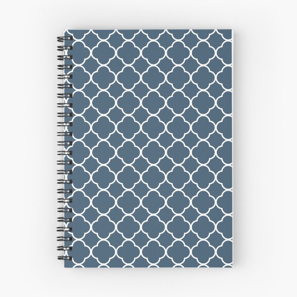 Item preview, Dusky Blue Clover Quatrefoil Pattern designed and sold by Jared Davies.