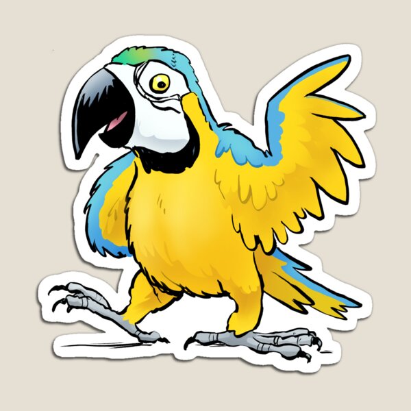 Item preview, Colorido dibujo de loro de guacamayo de dibujos animados designed and sold by Planet Urf.