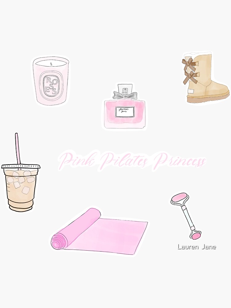 pink pilates princess pack Sticker for Sale by Lauren Jane୨୧