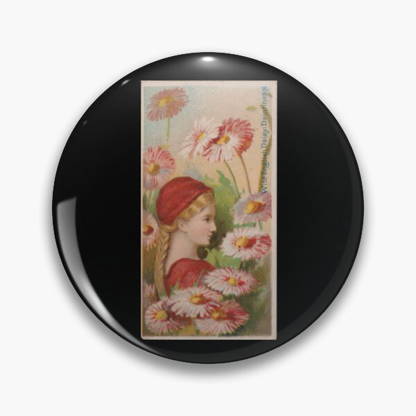 Item preview, Wild English Daisy: Daintiness, 1892 | Language of Flowers Trading Card N75 designed and sold by CurrantJam.