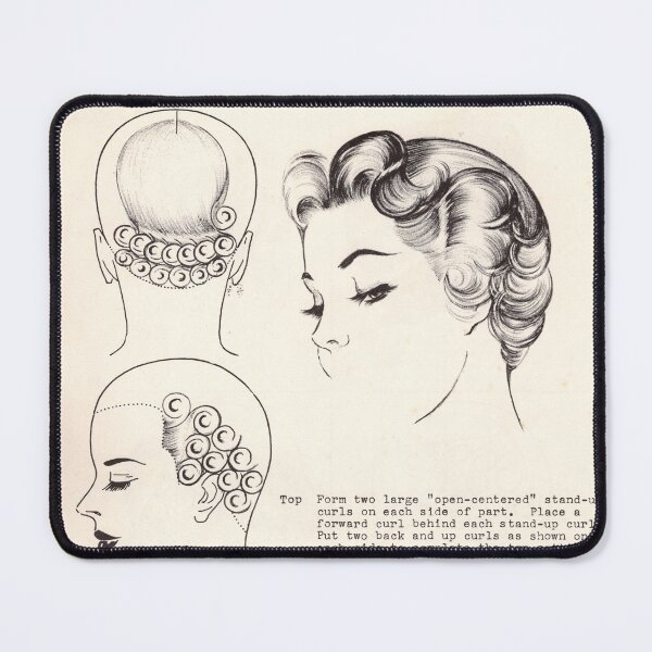 Item preview, 1940s Hair Style Curls Waves Instructions Hair Stylist Beautician Gift Design designed and sold by Candlewood Museum & Gift Shoppe.