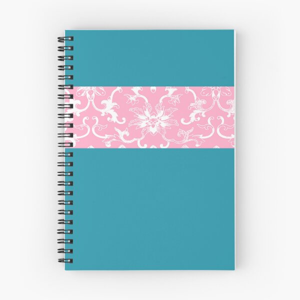 Item preview, Teal and Pink Stripes with White Line Flowers designed and sold by Greenbaby.