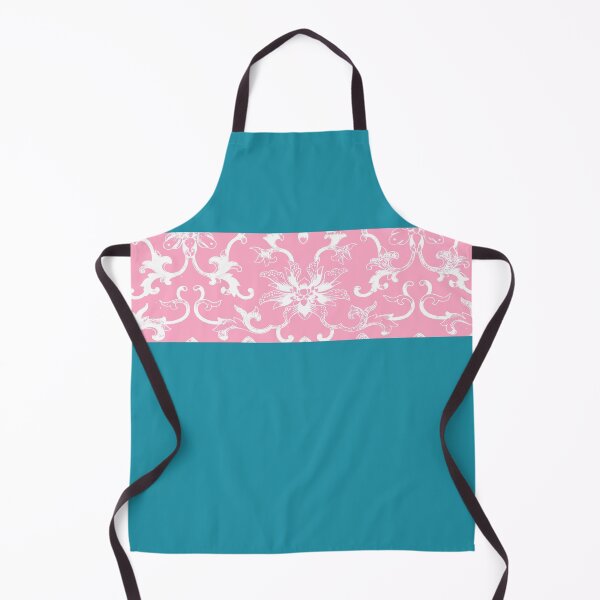 Item preview, Teal and Pink Stripes with White Line Flowers designed and sold by Greenbaby.