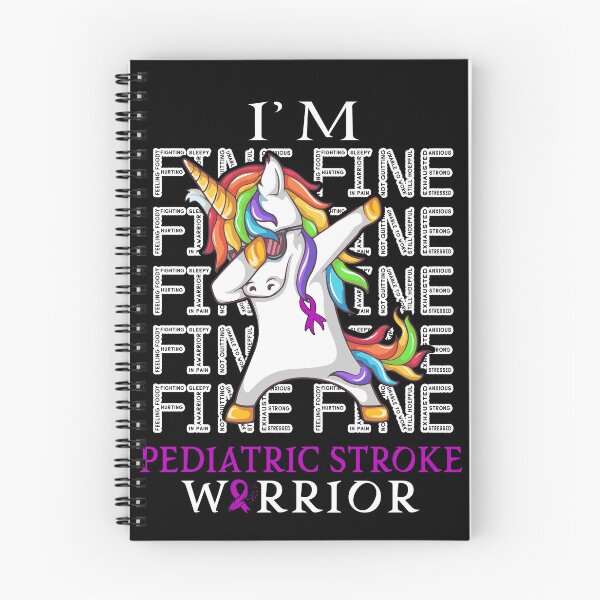 Item preview, Unicorn Pediatric Stroke Warrior I'm Fine Pediatric Stroke Awareness designed and sold by Hatjar.