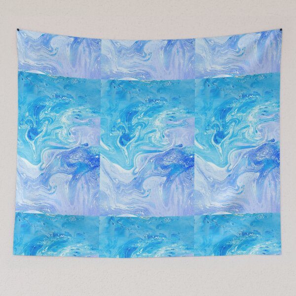 Item preview, Turquoise Blue & Lavender Liquid Marble designed and sold by newburyboutique.