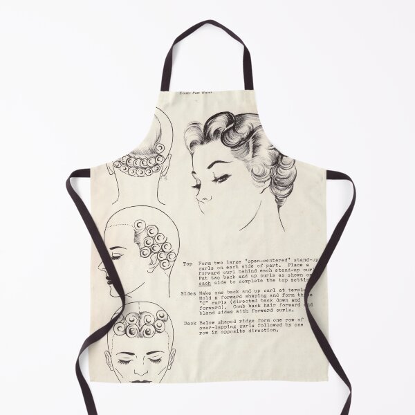 Item preview, 1940s Hair Style Curls Waves Instructions Hair Stylist Beautician Gift Design designed and sold by Candlewood Museum & Gift Shoppe.