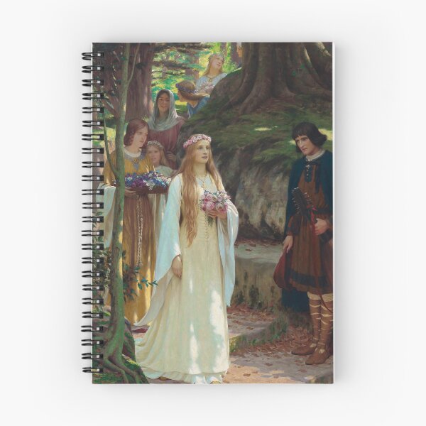 Item preview, My Lady Passeth By | Edmund Blair Leighton | 1914 Pre-Raphaelite Art designed and sold by CJET.