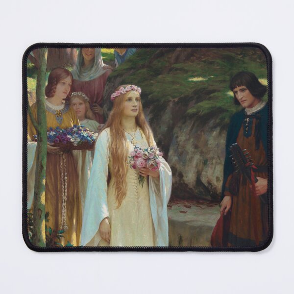 Item preview, My Lady Passeth By | Edmund Blair Leighton | 1914 Pre-Raphaelite Art designed and sold by CJET.