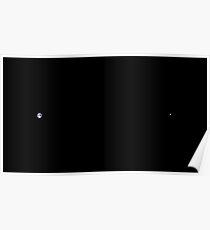 The Earth and Moon (to Scale) Poster