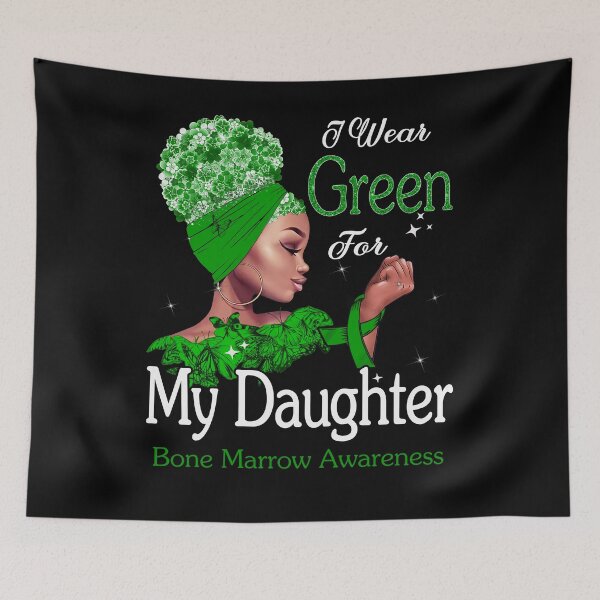 Item preview, Bone Marrow Awareness Black Girl I Wear Green For My Daughter designed and sold by tenjun16.